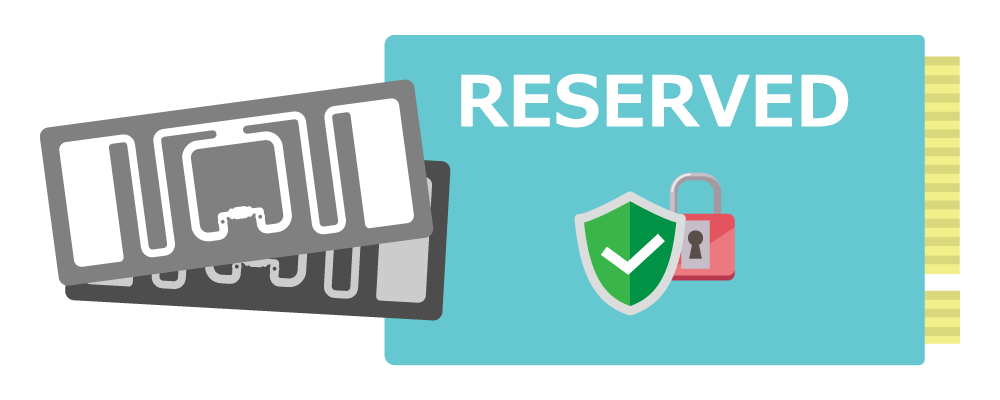ICタグのメモリ領域（RESERVED）：ロック・無効化機能のパスワードが保存されています