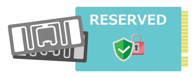 ICタグのメモリ領域（RESERVED）：ロック・無効化機能のパスワードが保存されています