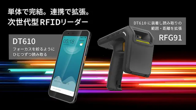 単体で完結。連携で拡張。次世代型RFIDリーダー：DT610/RFG91