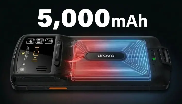 5,000mAhの大容量バッテリーで長時間稼働を実現します