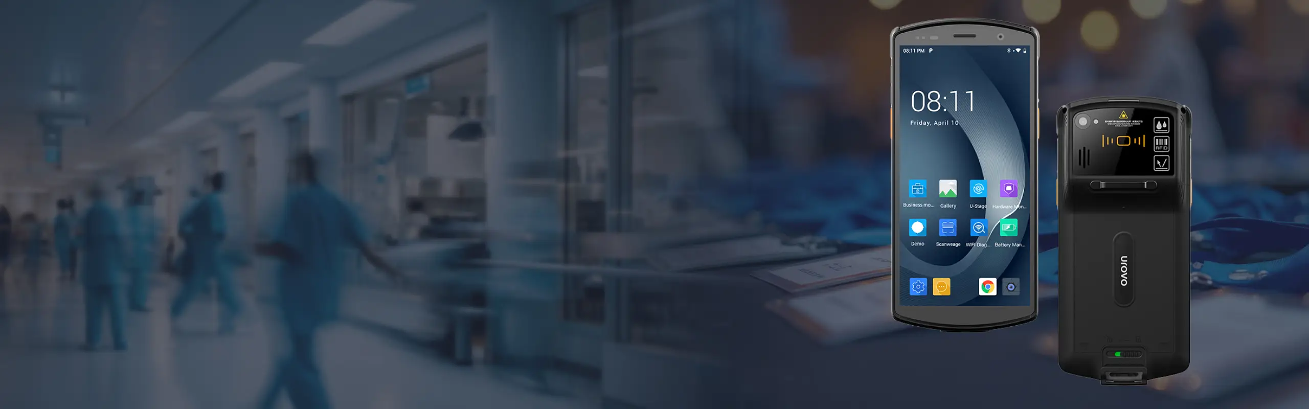 UHF帯RFIDリーダー搭載スマートフォン「DT50D」