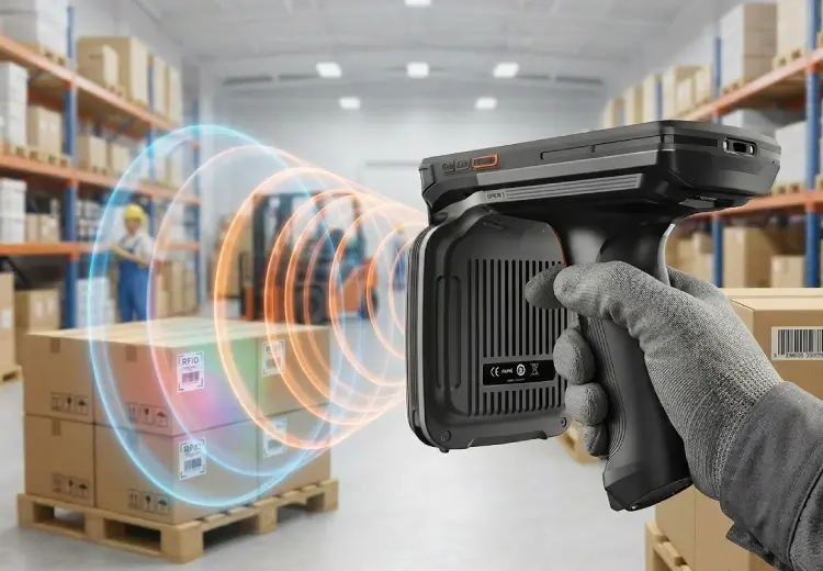 広い倉庫などの広範囲の読み取りに特化したRFIDリーダーです