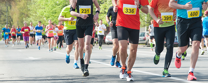 優れた防水性能を活かした、マラソンなどのスポーツイベントの管理