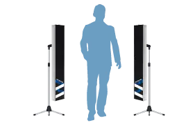 flexerBOX外観：スタンド使用イメージ